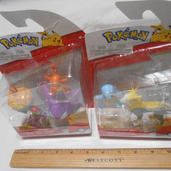 NEW LOT 2 POKEMON BATTLE FIGURE TOY SETS SQUIRTLE BOLTUND APPLETUN HAUNTER 👦🎁 - Picture 6 of 9